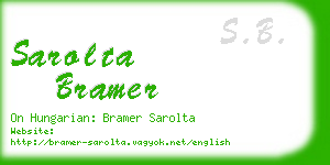 sarolta bramer business card